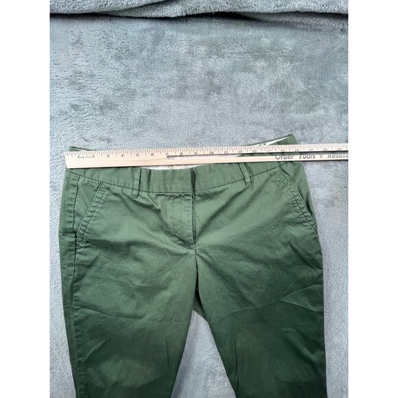 J.Crew Stretch City Fit Womens SZ 8 Olive Canteen Green Capris Pants W32 L21 - Picture 4 of 8